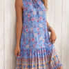 Casual Bohemian Vacation Rayon Printed V-neck Dress Women's Clothing - Image 3