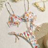 Women's Bikini Floral Split Two-piece Suit - Image 2