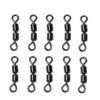 100 PCS 8 Word Shape Fishing Rolling Swivels Dual Rings Connector - Image 2