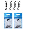 100 PCS 8 Word Shape Fishing Rolling Swivels Dual Rings Connector - Image 4