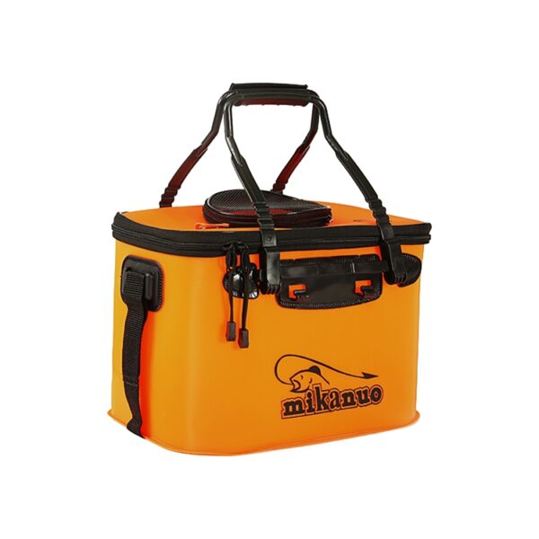 Thickened Multifunctional Folding Live Fish Box Fishing Bucket, 30 cm (no Handle and no Side Pockets), 35 cm (with Handle without Side Pockets), 40 cm (with Handle and Side Pocket), 45 cm (with Handle and Side Pocket), 50 cm (with Handle and Side Pocket)
