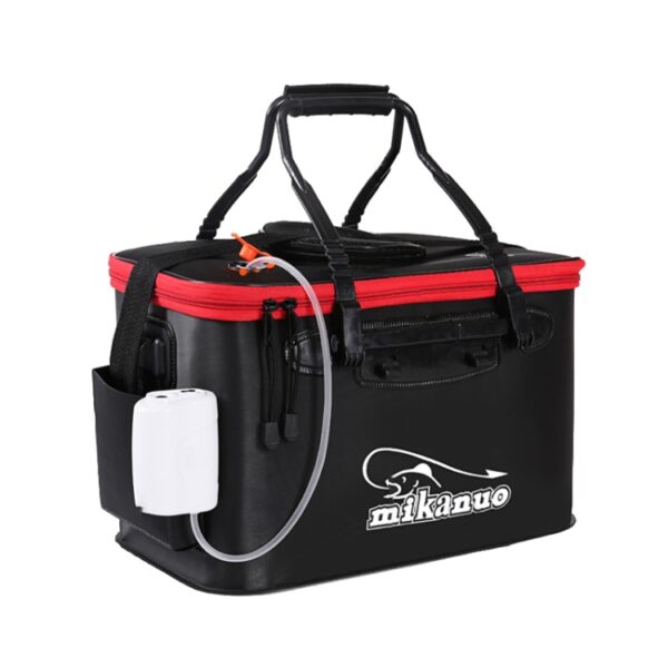 Thickened Multifunctional Folding Live Fish Box Fishing Bucket, 40 cm (with Handle and Side Pocket), 45 cm (with Handle and Side Pocket), 50 cm (with Handle and Side Pocket)