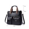 Large-capacity Messenger Bag Handbag Multi-pocket Shoulder Bag Middle-aged Mother Bag, Yellow, Red Wine, Black - Image 3