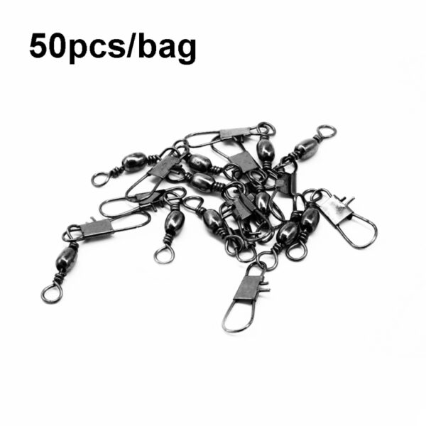 HENGJIA SS007 50pcs/bag B-pin Connector 8 Shape Swivel Loop Accessories, 1/0+5B (60mm), 2/0+5B (57mm), 3/0+6B (67mm), 4/0+6B (70mm), 5/0+6B (78mm), 1+5B (56mm), 2+4B (49mm), 3+4B (49mm), 4+4B (45mm), 5+3B (42mm), 6+3B (41mm), 7+3B (39mm), 8+2B (34mm)...