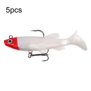 5pcs Roadrunner Soft Lures Leadheads Luminous Lures, Red White T Tail, Pink  T Tail, Blue  T Tail, Green  T Tail, Yellow  T Tail, White T Tail, Black T tail, Red Luminous Reel Tail, Blue Reel Tail, Green Reel Tail, Pink Reel Tail, Red Reel Tail...