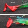 5pcs Roadrunner Soft Lures Leadheads Luminous Lures, Red White T Tail, Pink  T Tail, Blue  T Tail, Green  T Tail, Yellow  T Tail, White T Tail, Black T tail, Red Luminous Reel Tail, Blue Reel Tail, Green Reel Tail, Pink Reel Tail, Red Reel Tail... - Image 5