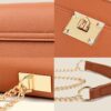 Women Double Compartment Flap Lock Small Square Bag Chain Crossbody Bag - Image 5