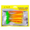 6pcs /Pack HENGJIA T-Tail Soft Dummy Bait Freshwater Fishing Lures, 10cm 5.3g - Image 9