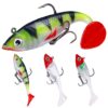 5pcs /Pack HENGJIA SO071 T-Tail Lead Fishing Lure Lua Fishing Soft Bait, 8.5cm 10.6g - Image 2