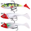 5pcs /Pack HENGJIA SO071 T-Tail Lead Fishing Lure Lua Fishing Soft Bait, 8.5cm 10.6g - Image 3