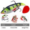 5pcs /Pack HENGJIA SO071 T-Tail Lead Fishing Lure Lua Fishing Soft Bait, 8.5cm 10.6g - Image 4
