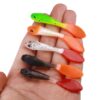 5pcs /Pack HENGJIA SO177 Dual Color Imitation Fishing Lure Freshwater Soft Dummy Bait, 7cm - Image 4