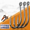 HENGJIA FH032 3-12# Outdoor Fishing Single Hook With Ring, 500pcs / Box - Image 6