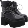 Women's Chunky Heel Booties Platform Platform Martin Boots - Image 4