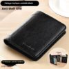 Genuine Leather Anti-theft Swiping Ultra-thin Cheng E Wallet - Image 3