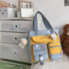 Primary School Students' Cram Bag Canvas Shoulder Messenger Bag - Image 4