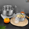 11PCS Induction Non Stick Stainless Steel Cookware Cooking Pot Pan With Lids Set - Image 4