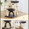 27.8inch Tall Cat Tree Tower For Indoor Cats  Multi-Level Cat Furniture With Sisal Scratching Posts, Plush Perches & Hanging Toys Large Durable Cat Tower, Perfect Gift For Cat Lovers - Image 5
