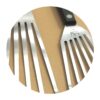 Set Of 2 Small And Large Stainless Steel Slotted Tur - Image 5