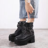Women's Chunky Heel Booties Platform Platform Martin Boots - Image 2