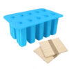 10 Consecutive Ice Cream Ice Cream Molds Silicone Ice Tray Creative Popsicle Sharpener Kitchen Tool - Image 5