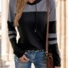 Color Block Drawstring Hoodie Sleeve - Image 3