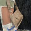 Vintage Button Bottle Cap Patch Messenger Distressed Crossbody Bag - Image 3