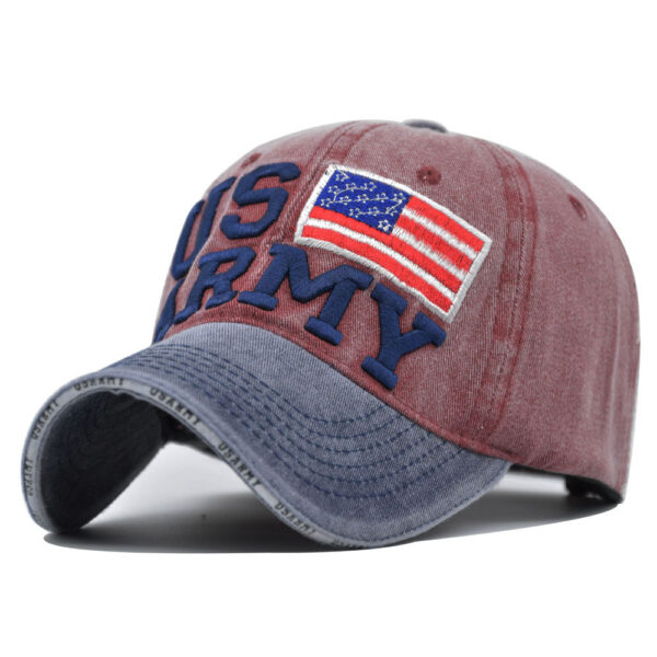 Embroidered Letter Baseball  Men's And Women's Retro Duck Tongue