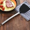 kn605 Stainless Steel Handle Silicone Slice High Temperature Resistance Cooking Slice, Black, Grey, Red - Image 7