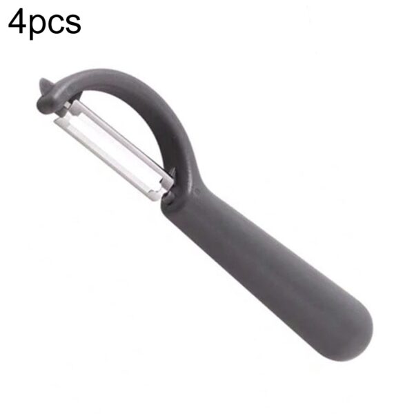 4个一卖 Stainless Steel Round Handle Peeler Sugar Cane Scraper  Fruit Plane, 4 PCS Apple Peeler Knife (Dark Gery), 4 PCS Apple Peeler Knife (Green), 4 PCS Apple Peeler Knife (White), 4 PCS Apple Peeler Knife (Light Gery), 4 PCS Apple Peeler Knife (Black)...