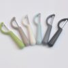 4个一卖 Stainless Steel Round Handle Peeler Sugar Cane Scraper  Fruit Plane, 4 PCS Apple Peeler Knife (Dark Gery), 4 PCS Apple Peeler Knife (Green), 4 PCS Apple Peeler Knife (White), 4 PCS Apple Peeler Knife (Light Gery), 4 PCS Apple Peeler Knife (Black)... - Image 6