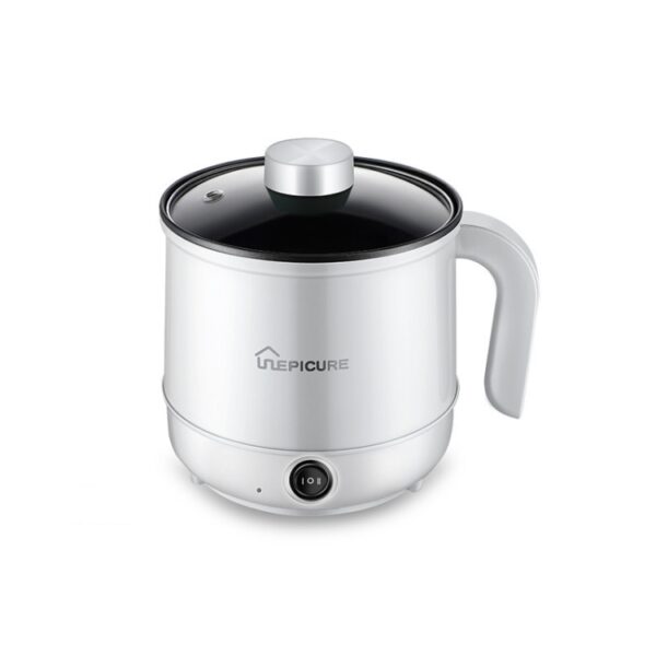 Multi-Function Electric-Cooker Mini Dormitory Student Cooking Rice Stir Frying Non-Stick Pot, 110V US Plug, White Manual Single Pot, White Manual Style with Steaming Grid, White Smart Single Pot, White Smart With Steaming Grid, Green Manual Single Pot...