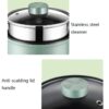 Multi-Function Electric-Cooker Mini Dormitory Student Cooking Rice Stir Frying Non-Stick Pot, 110V US Plug, White Manual Single Pot, White Manual Style with Steaming Grid, White Smart Single Pot, White Smart With Steaming Grid, Green Manual Single Pot... - Image 5