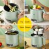 Multi-Function Electric-Cooker Mini Dormitory Student Cooking Rice Stir Frying Non-Stick Pot, 110V US Plug, White Manual Single Pot, White Manual Style with Steaming Grid, White Smart Single Pot, White Smart With Steaming Grid, Green Manual Single Pot... - Image 7