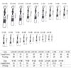HENGJIA SS007 50pcs/bag B-pin Connector 8 Shape Swivel Loop Accessories, 1/0+5B (60mm), 2/0+5B (57mm), 3/0+6B (67mm), 4/0+6B (70mm), 5/0+6B (78mm), 1+5B (56mm), 2+4B (49mm), 3+4B (49mm), 4+4B (45mm), 5+3B (42mm), 6+3B (41mm), 7+3B (39mm), 8+2B (34mm)... - Image 3