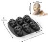 Single Sided 6 Skulls Halloween Silicone Mold, 6 Skulls - Image 4