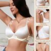 Wireless Cozy Women's Bra - Adjustable Shoulder Straps, Upward Chest Support & Adjustable Side Panels for Seamless Smooth Fit, Medium Support Everyday T-Shirt Bra, Elegant White, Mother’s Day Gift, Sleek Design, Durable Comfort, No Underwire - Image 2