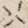 100 PCS 8 Word Shape Fishing Rolling Swivels Dual Rings Connector - Image 5