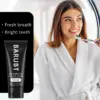 BARUBT activated carbon fluorine-free whitening toothpaste contains fresh mint and coconut oil to help remove dental spots - AliExpress - Image 3