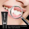 BARUBT activated carbon fluorine-free whitening toothpaste contains fresh mint and coconut oil to help remove dental spots - AliExpress - Image 4