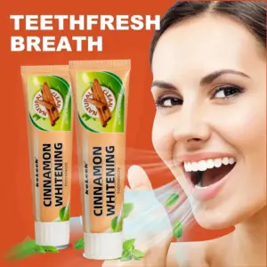 1-PackNatural Toothpaste (Cinnamon mint) - Great Tasting, Fluoride Free Toothpaste/Freshen Your Breath, Whiten Your Teeth
