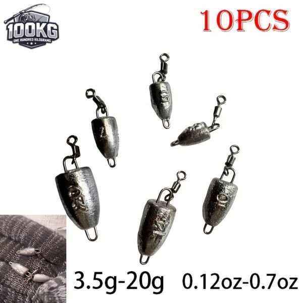 10pcs Fishing Weights, Trolling, Sinkers