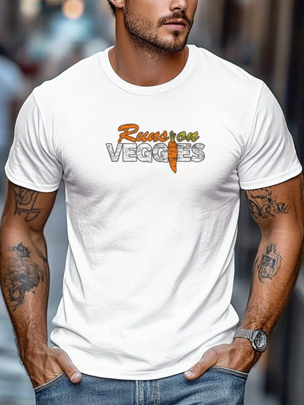 Runs on Veggies Graphic Men's T-Shirt