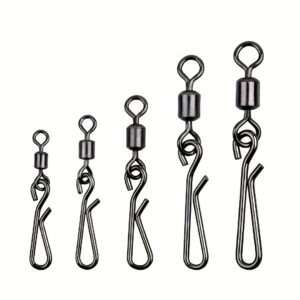 100pcs Stainless Steel Fishing Swivels and Snap Connectors