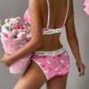 Sanrio 2pcs Hello Kitty Women's Triangle Bra + Elastic Waistband Panties - Image 2