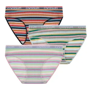 2PCS/Set Women'a Striped Cotton Panties