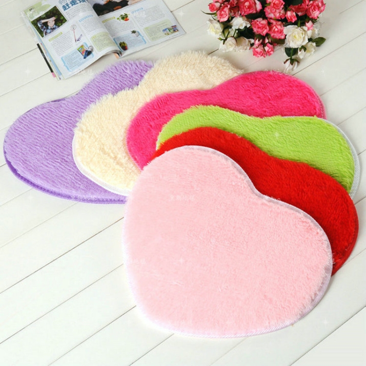 Heart Shape Non-slip Bath Mats Kitchen Carpet Home Decoration, 70*80CM - Image 7